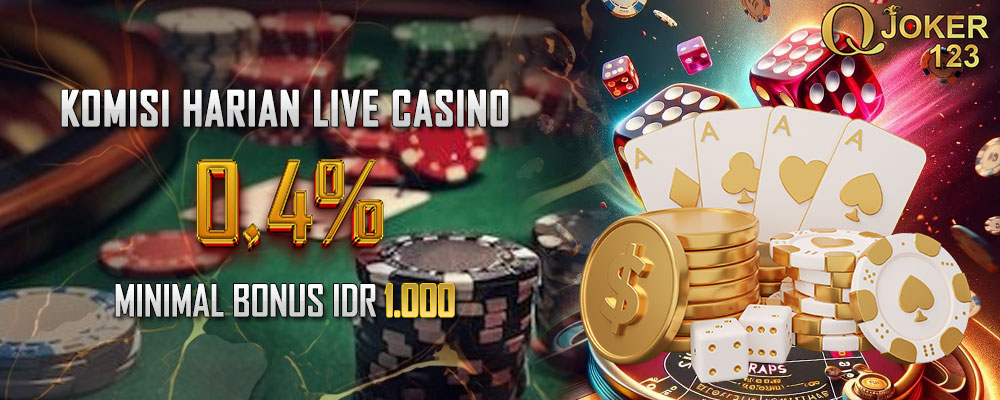 Komisi Harian Live Casino 0,4%